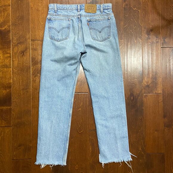 Levi's 505 Regular Orange Tab Vtg 1995 Light Blue Denim Jeans Men's 34W x 32L - Picture 4 of 10